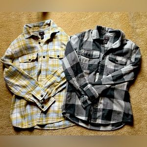 H&M Men's Flannel Shirt Lot of 2 Sz Sm EUC Button down